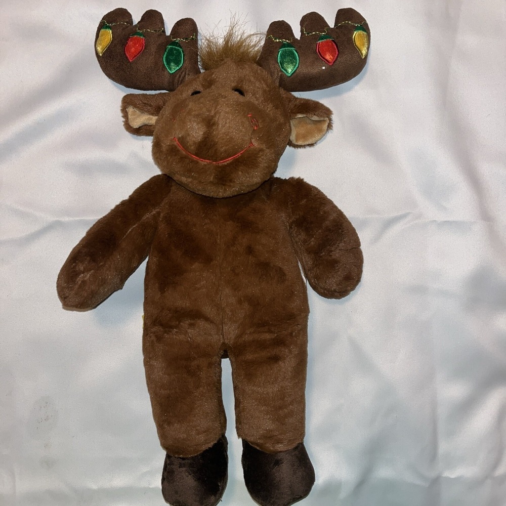 Build A Bear (Hal The Moose) Plush Stuffed Animal Christmas Lights WORKS